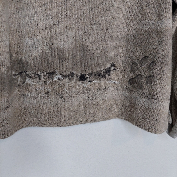 GreenBrand Recycled Wolf Graphic Pullover Sweater Size Meduim - Picture 6 of 9